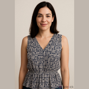 Women's Banana Republic XS White and Purple Blouse